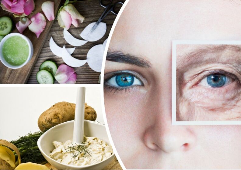 La peau coule autour des yeux